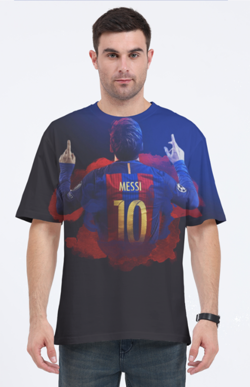 Oversized Unisex Gym Wear Messi T-shirt