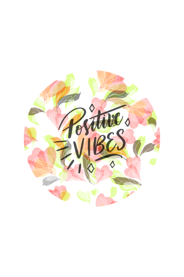 Premium Female White Supima Positive Vibes T-shirt