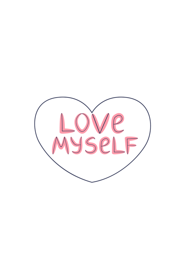 Female Regular Fit Love Myself Hooded Sweatshirt