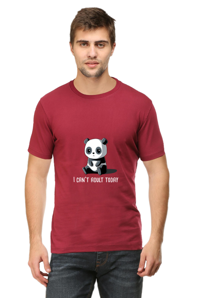Regular Fit Classic Lazy Panda I Can't Adult Today Unisex T-shirt