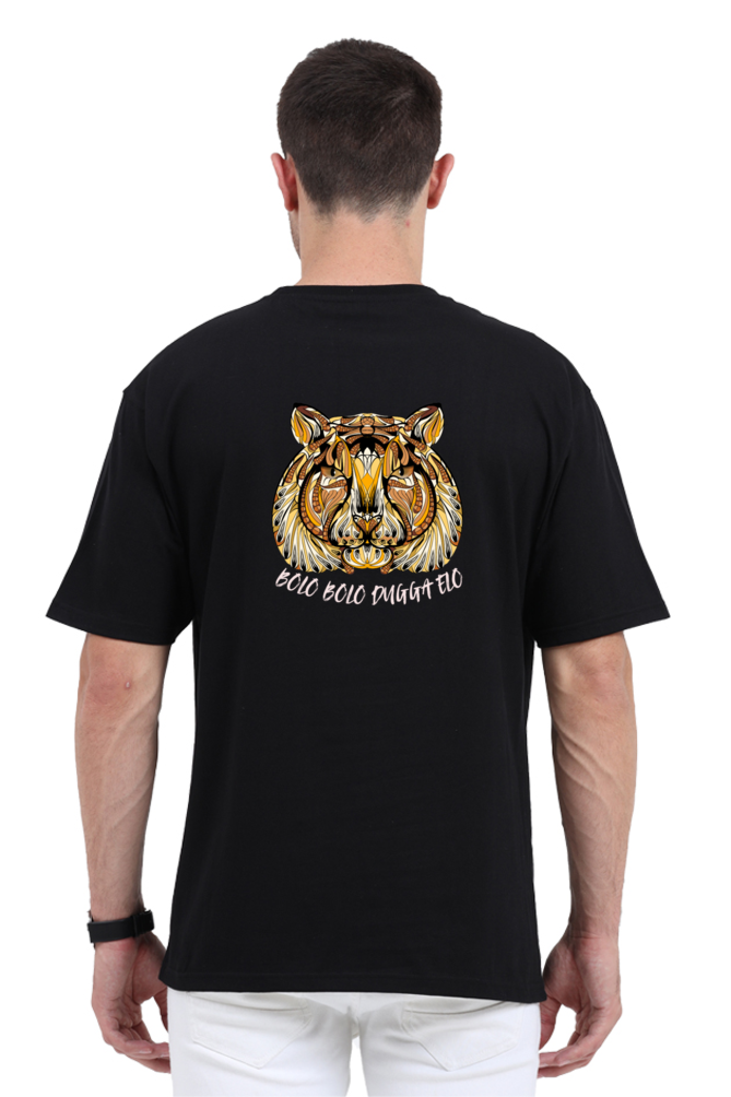 Oversized Classic Durga Maa Tiger Back-print Unisex T-Shirt