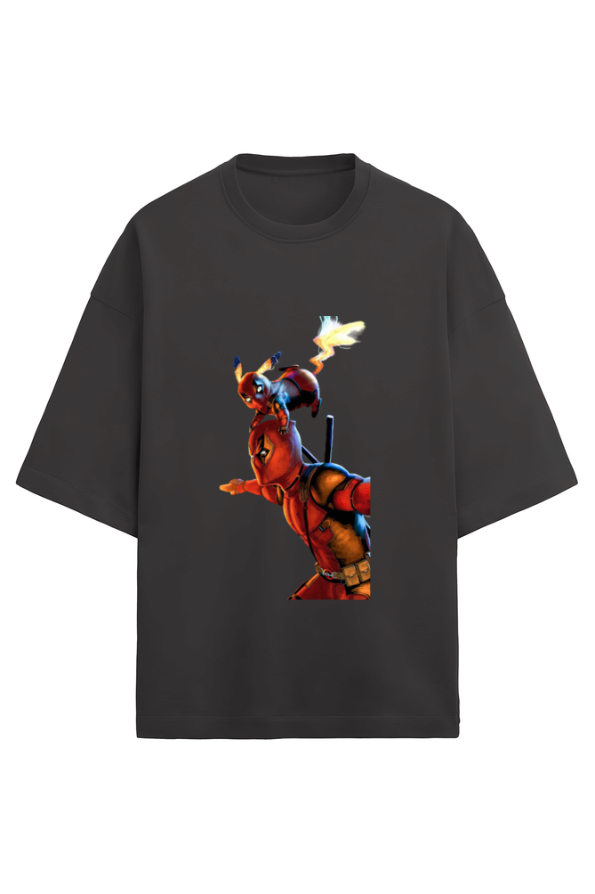 Premium Terry Oversized Deadpool Pikachu Unisex T-shirt