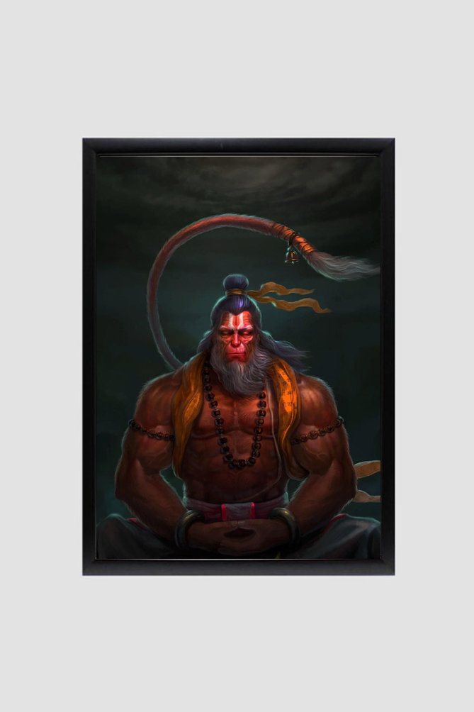 Lord Hanuman A4 Size Framed Poster