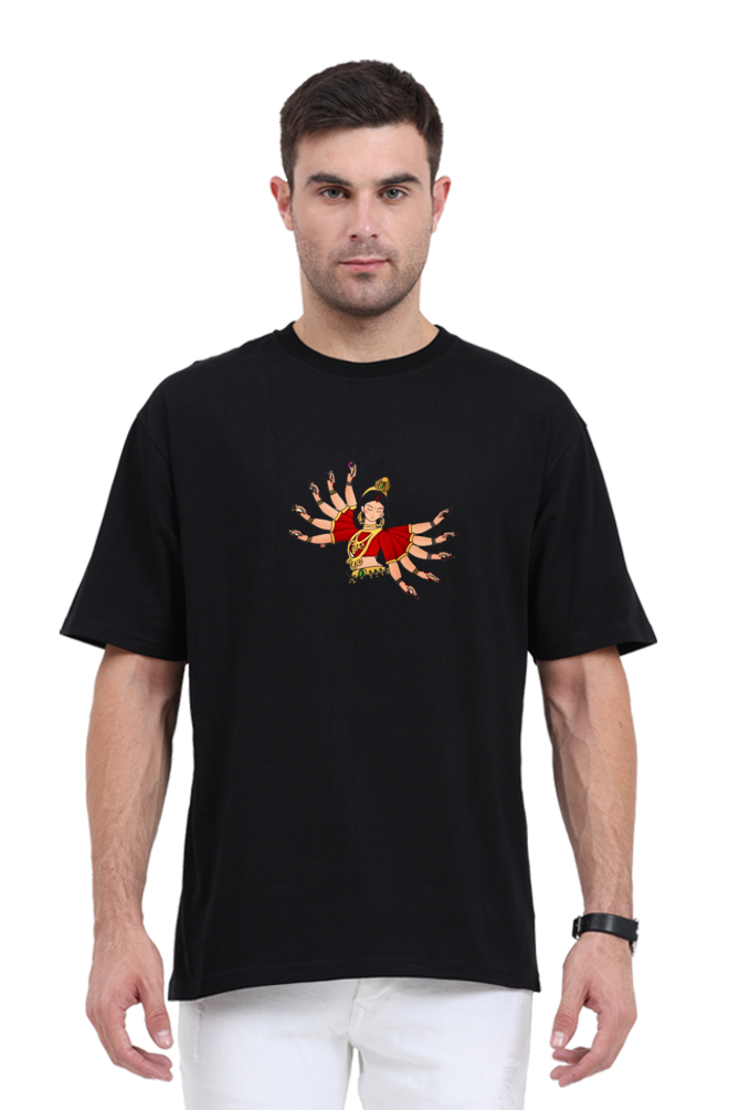Oversized Classic Durga Maa Tiger Back-print Unisex T-Shirt