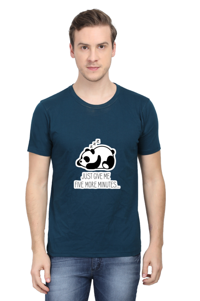 Regular Fit Classic Lazy Panda Five More Minutes Unisex T-shirt