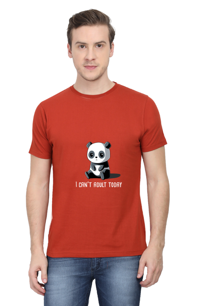 Regular Fit Classic Lazy Panda I Can't Adult Today Unisex T-shirt