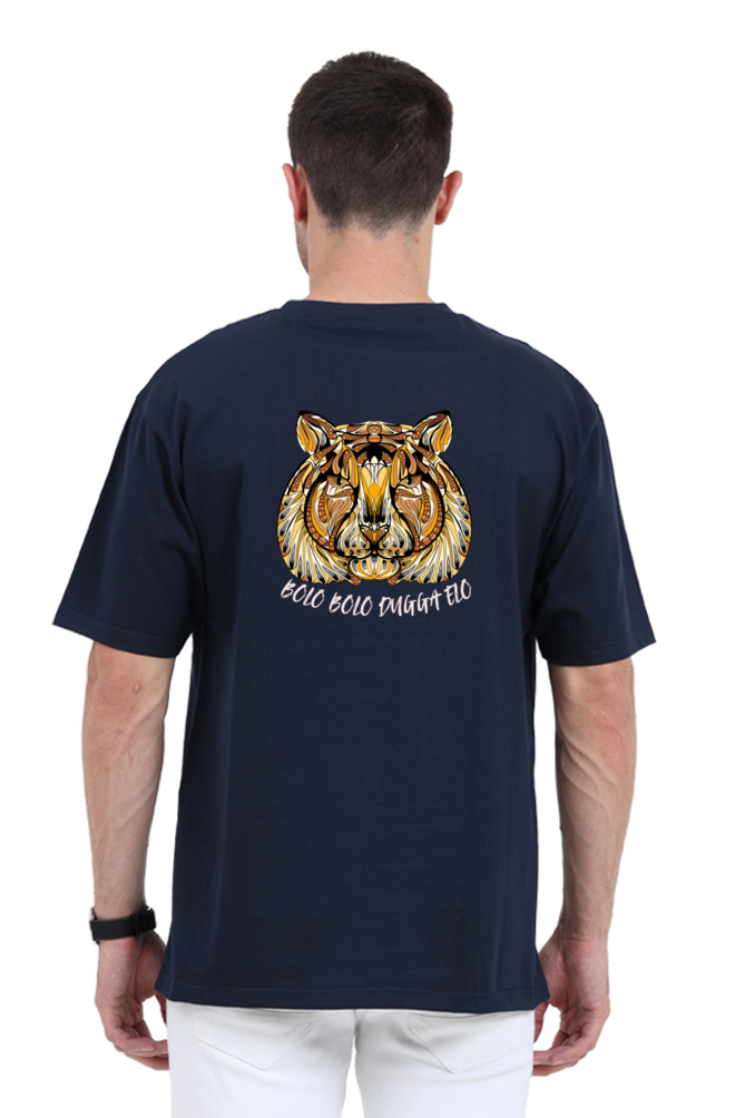 Oversized Classic Durga Maa Tiger Back-print Unisex T-Shirt
