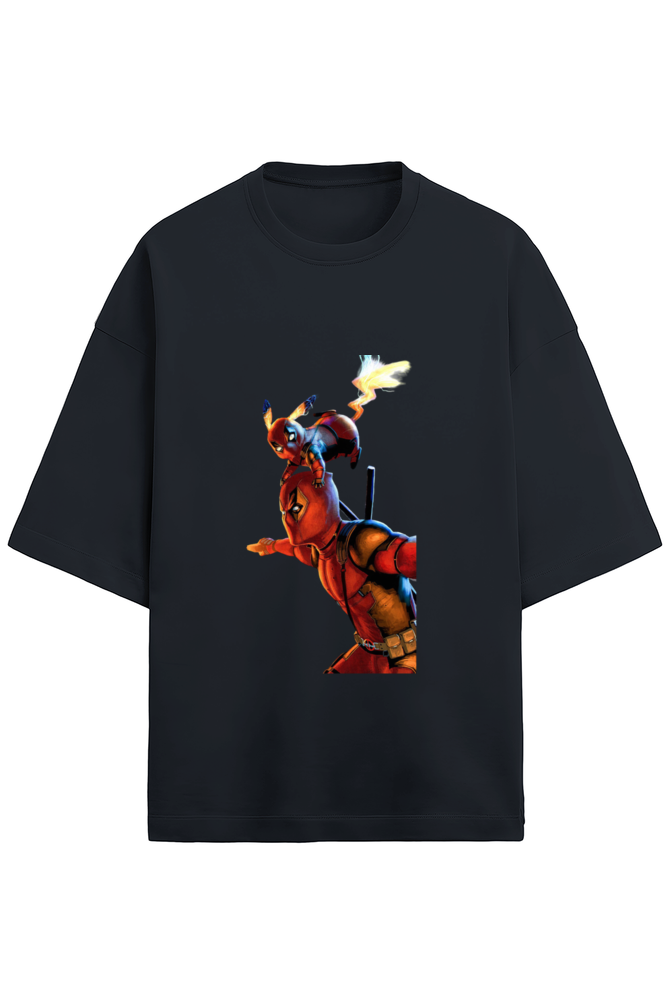 Premium Terry Oversized Deadpool Pikachu Unisex T-shirt