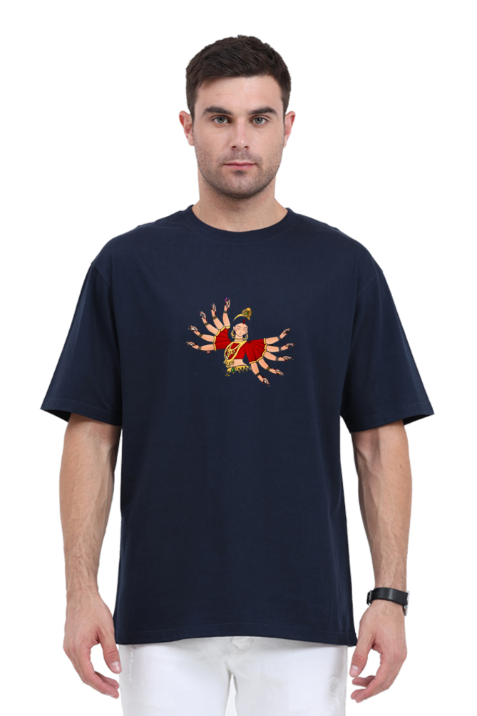 Oversized Classic Durga Maa Tiger Back-print Unisex T-Shirt