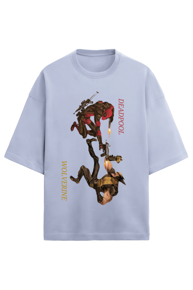 Premium Terry Oversized Deadpool Wolverine Unisex T-shirt