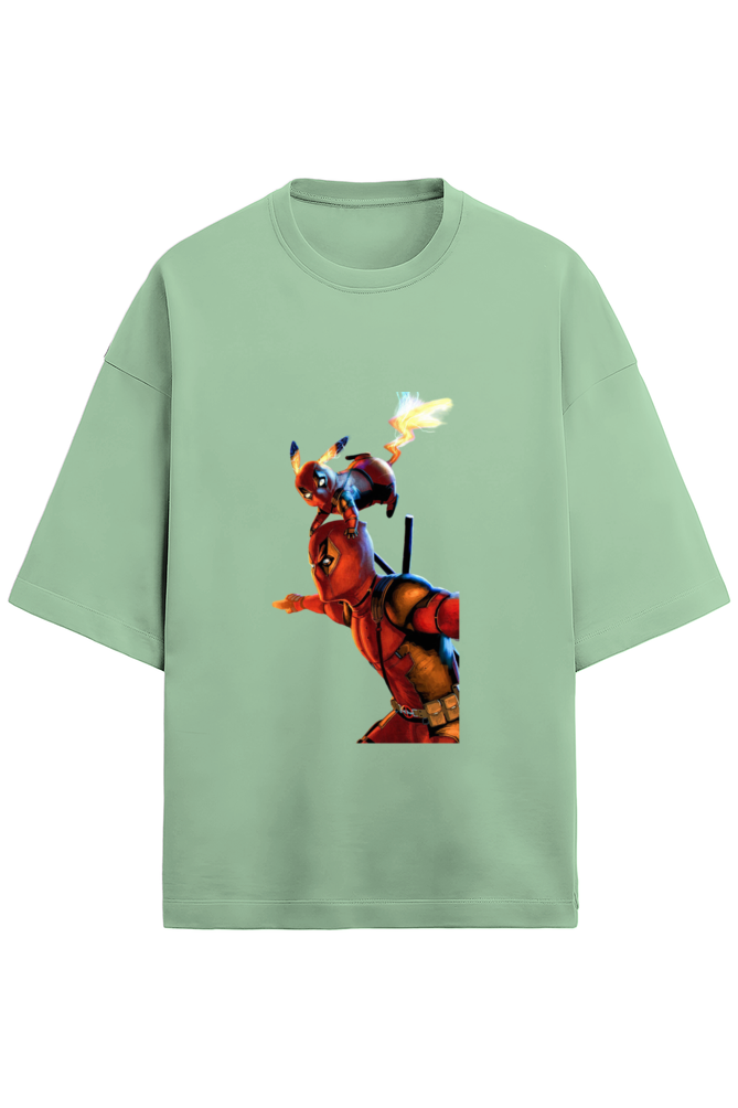 Premium Terry Oversized Deadpool Pikachu Unisex T-shirt