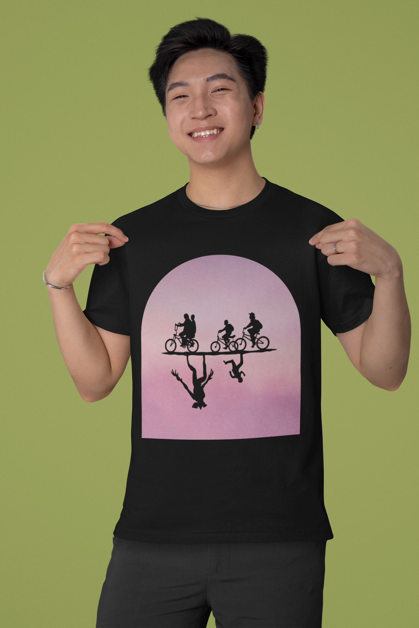 Oversized Classic Stranger Things Upside Down Unisex T-Shirt