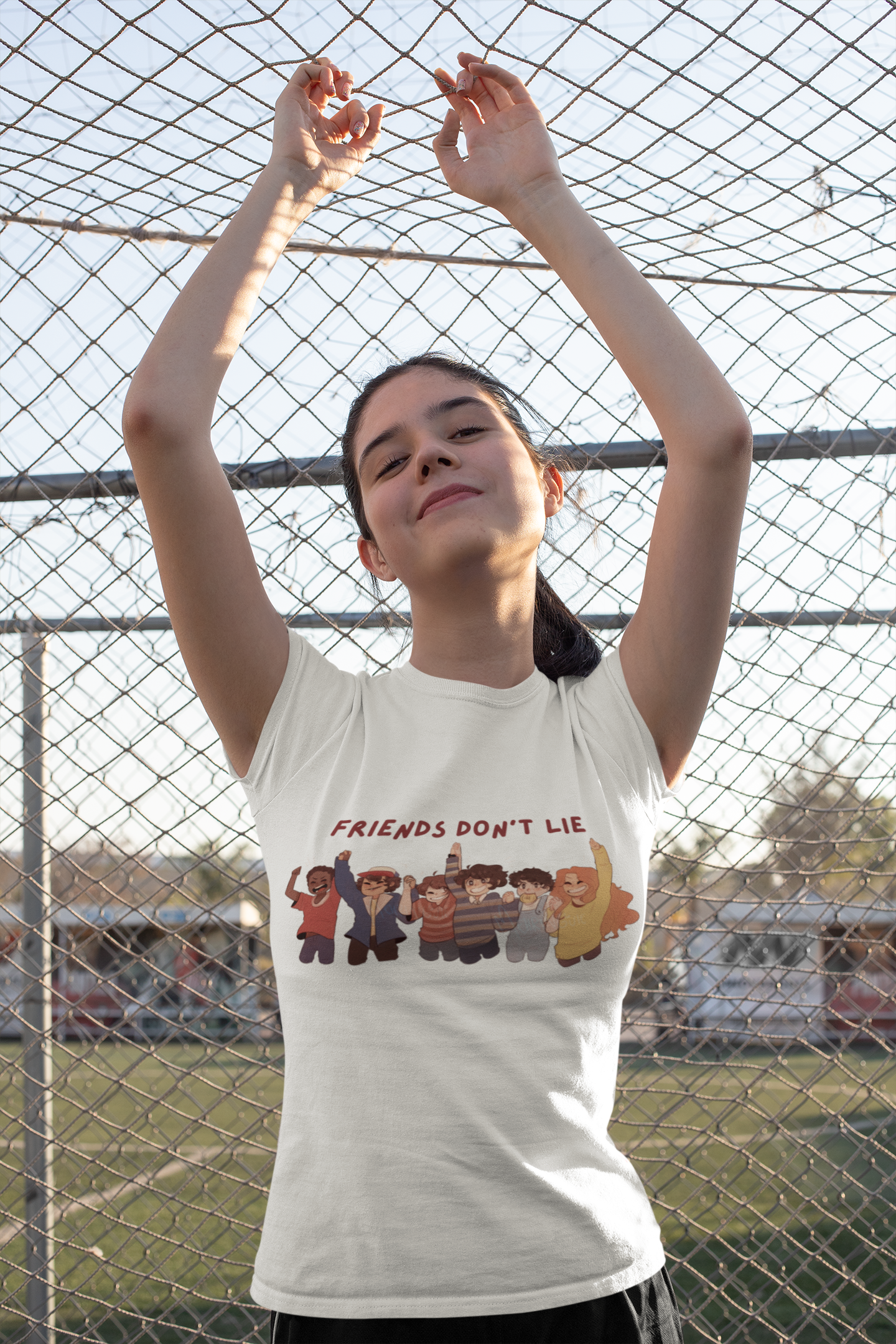 Oversized Classic Stranger Things Friends Don't Lie T-shirt