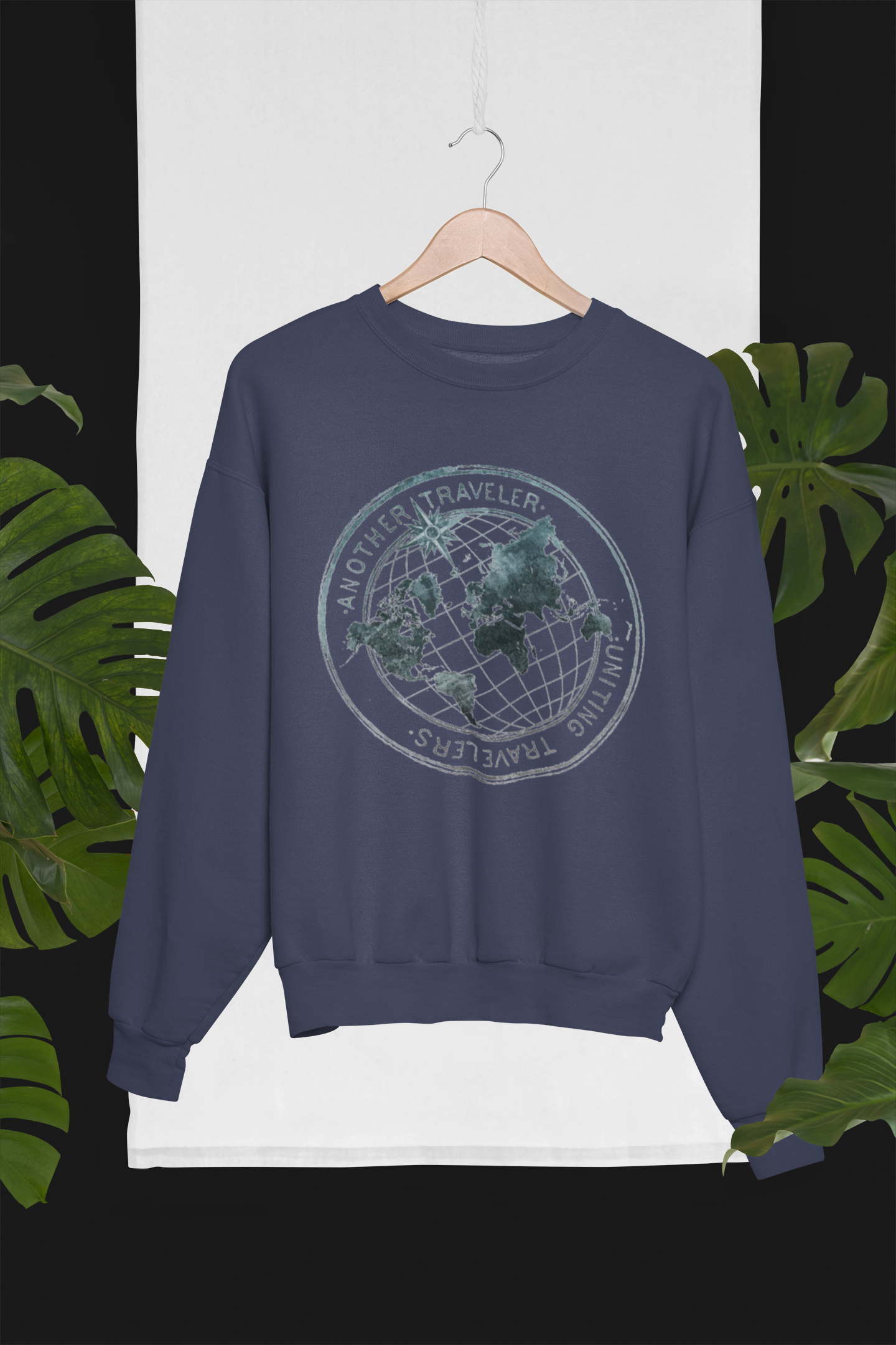Round Neck Globe Sweatshirt