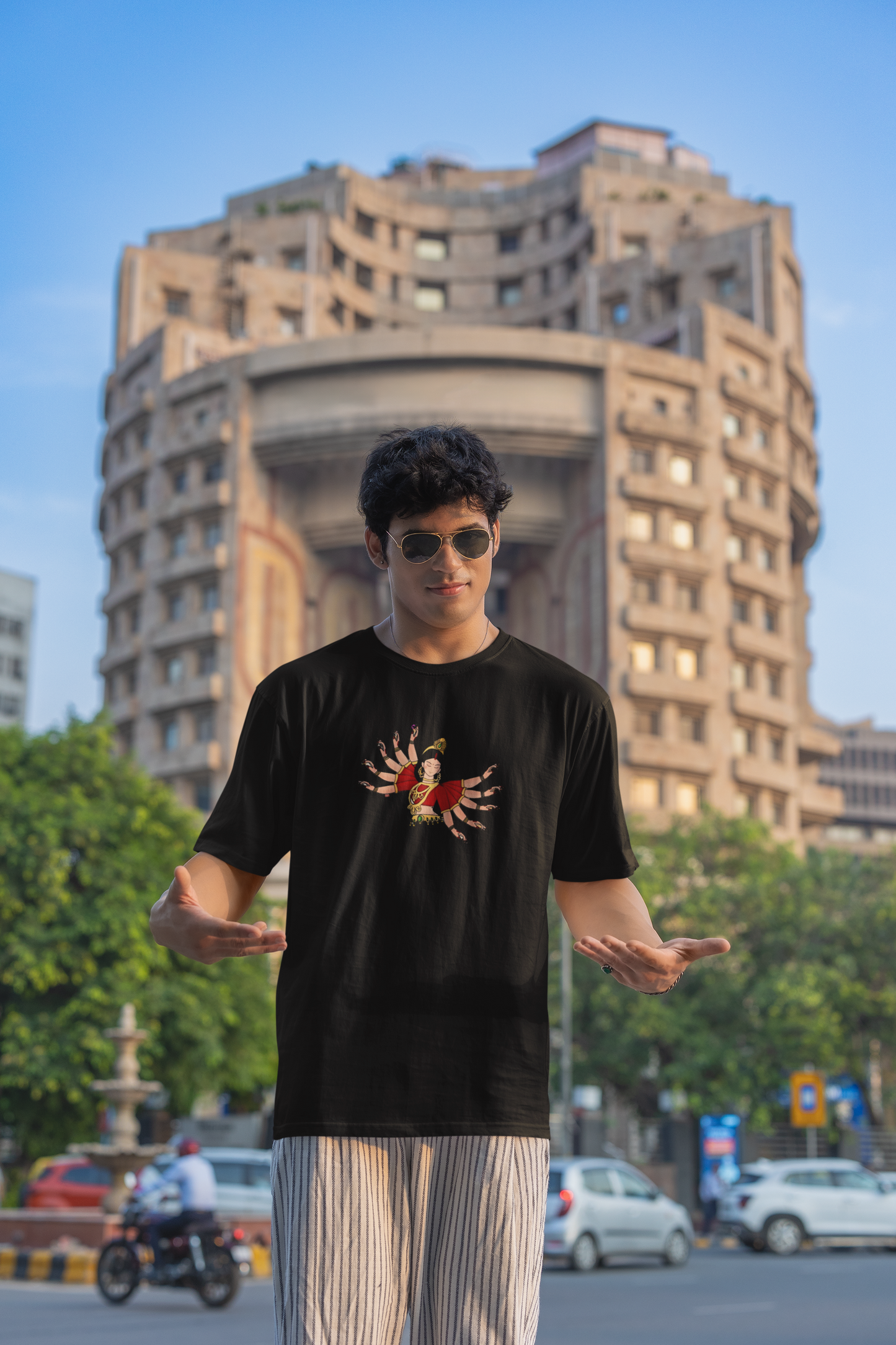 Oversized Classic Durga Maa Tiger Back-print Unisex T-Shirt
