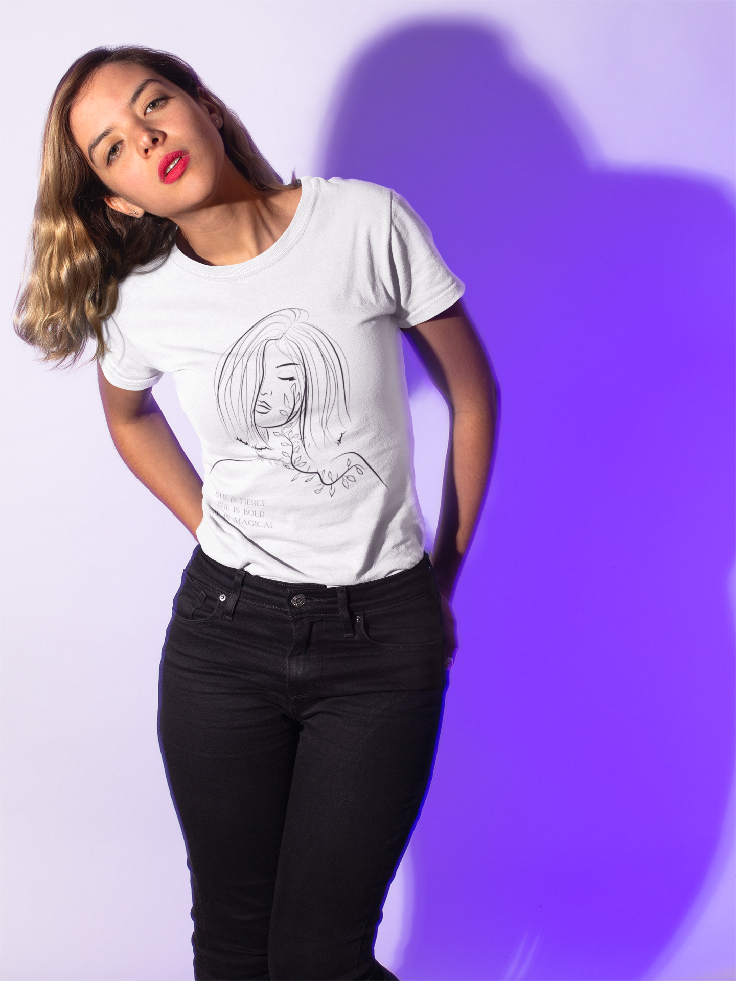 Premium Female Supima Regular Fit Abstract Art T-shirt