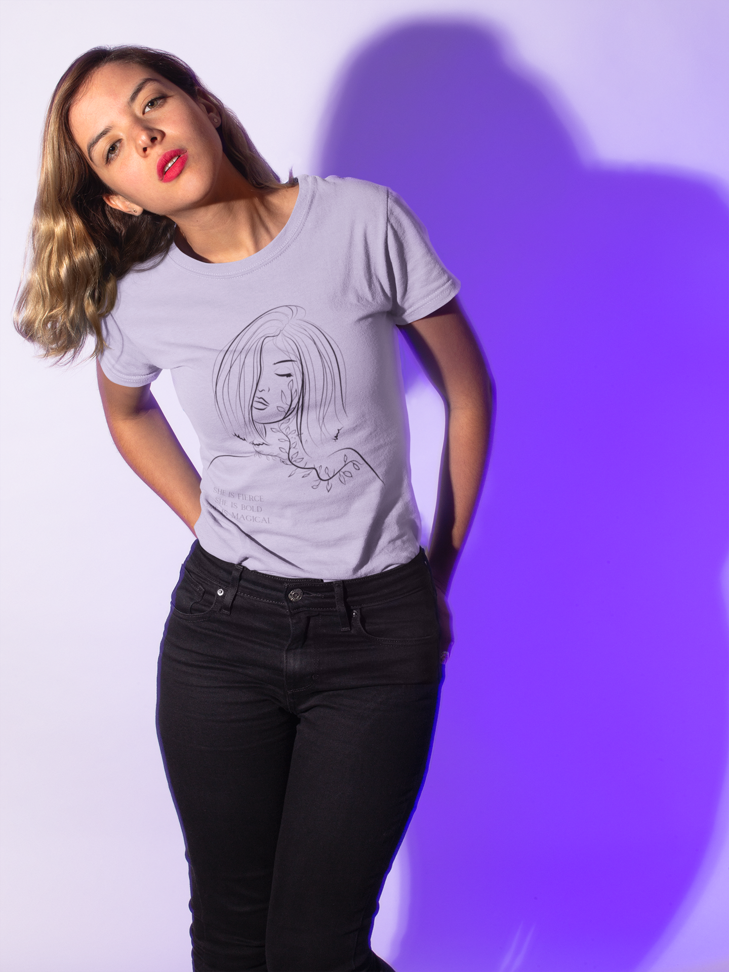 Premium Female Supima Regular Fit Abstract Art T-shirt