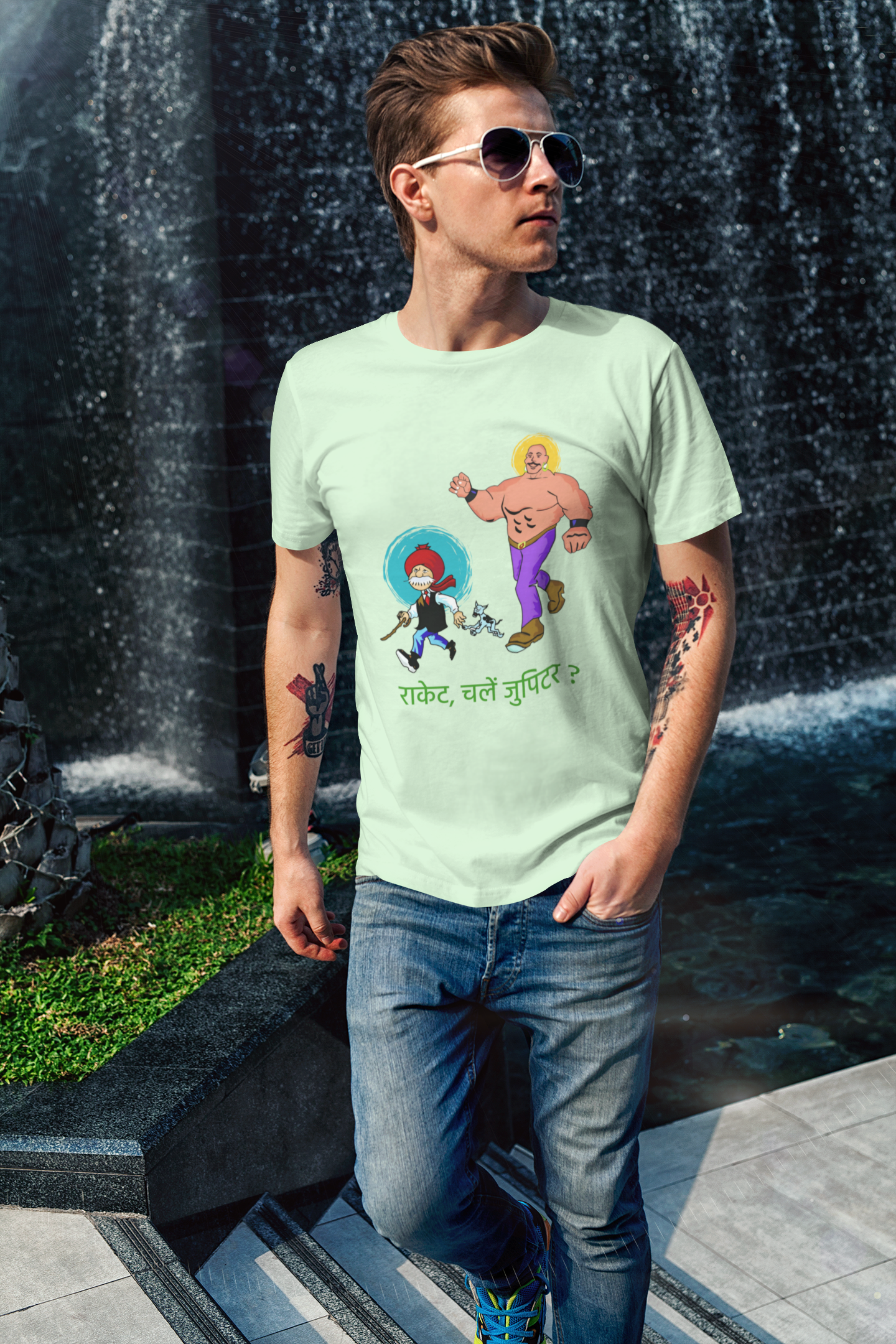 Regular Fit Chacha Chaudhary and Sabu T-shirt