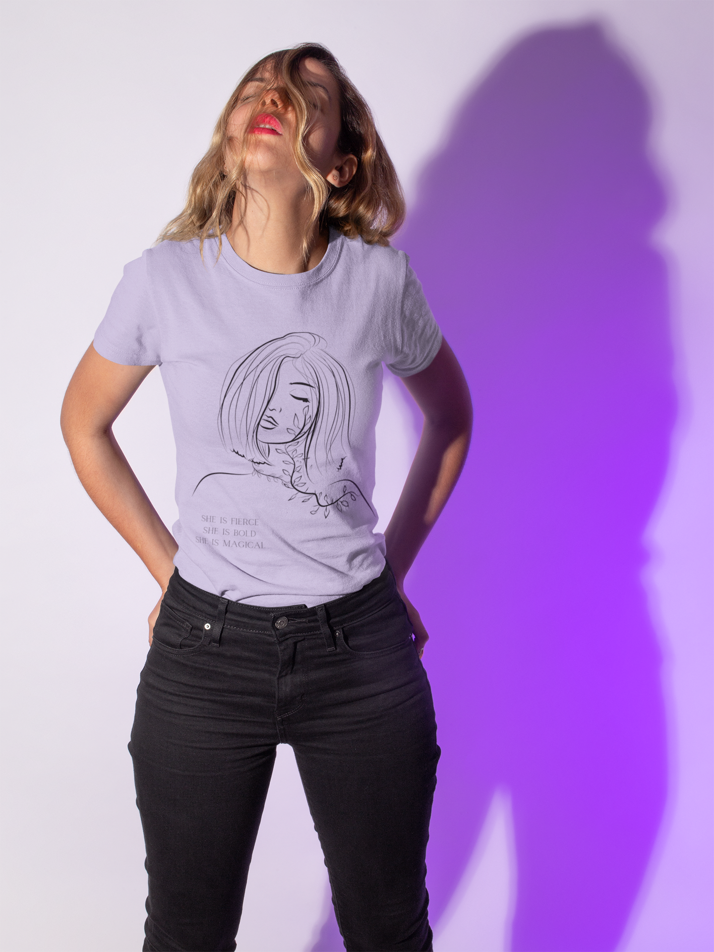 Premium Female Supima Regular Fit Abstract Art T-shirt