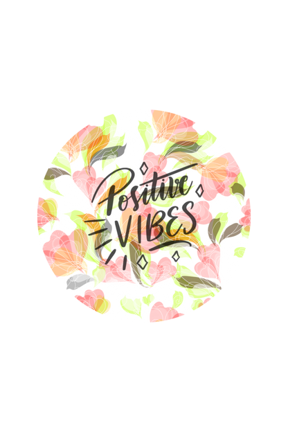Premium Female White Supima Positive Vibes T-shirt