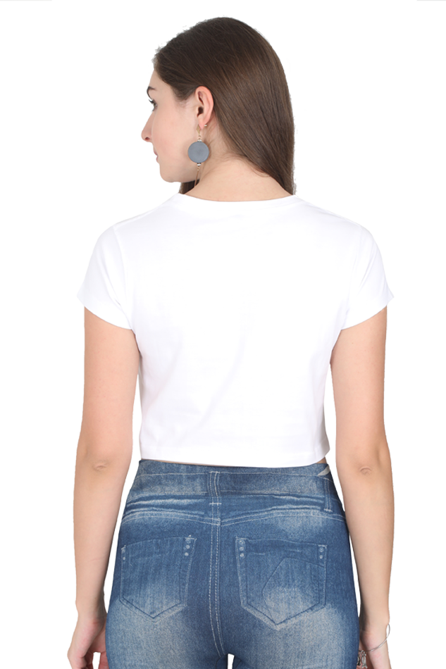 Female Regular Fit Beach Please Crop T-Shirt