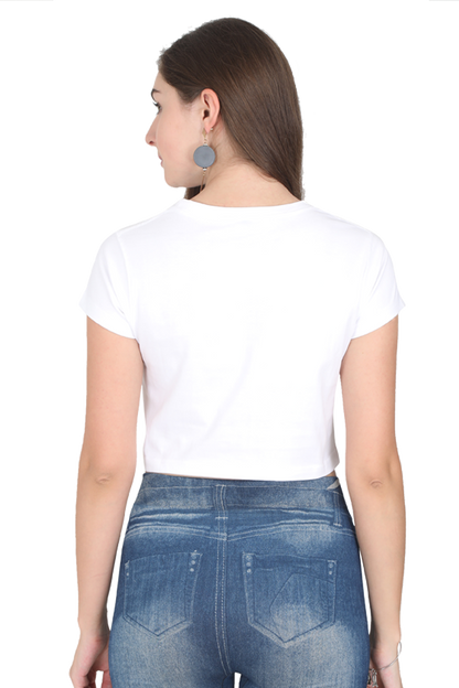 Female Regular Fit Beach Please Crop T-Shirt