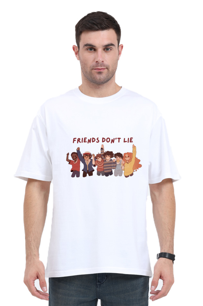 Oversized Classic Stranger Things Friends Don't Lie T-shirt