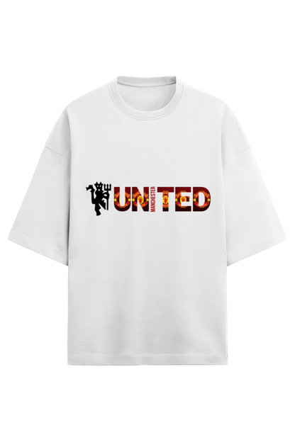Premium Terry Oversized Manchester United Cotton Half Sleeve T-Shirt