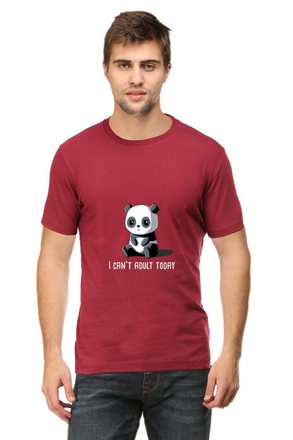 Regular Fit Classic Lazy Panda I Can't Adult Today Unisex T-shirt