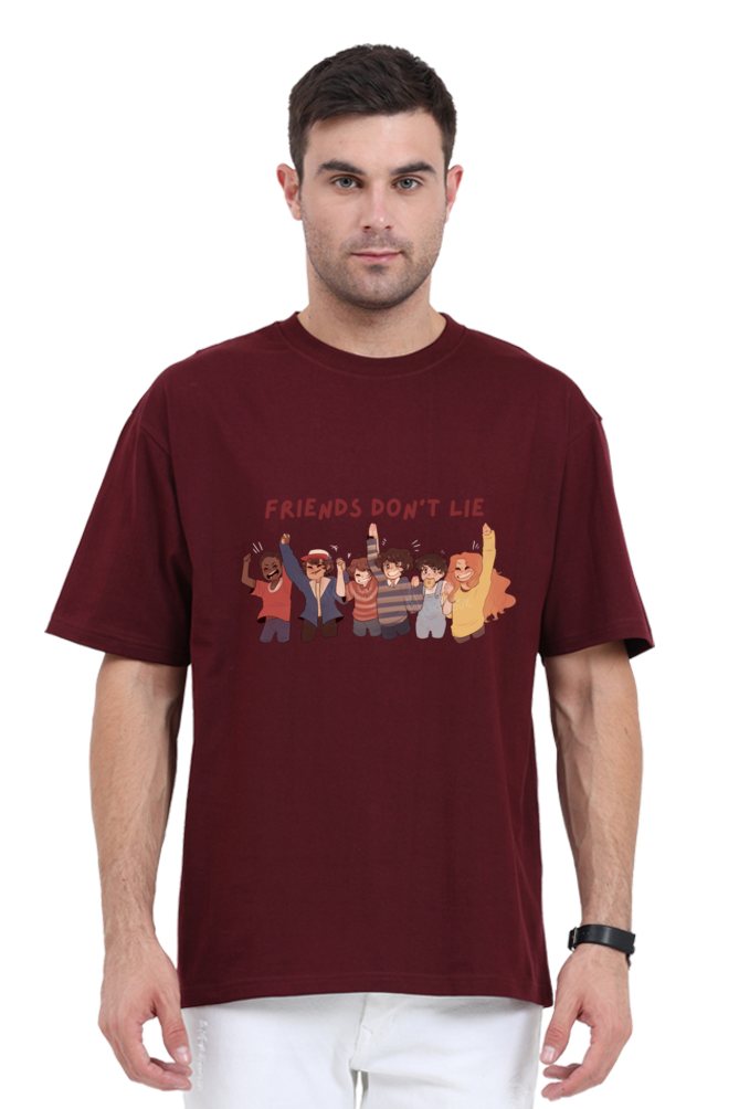 Oversized Classic Stranger Things Friends Don't Lie T-shirt