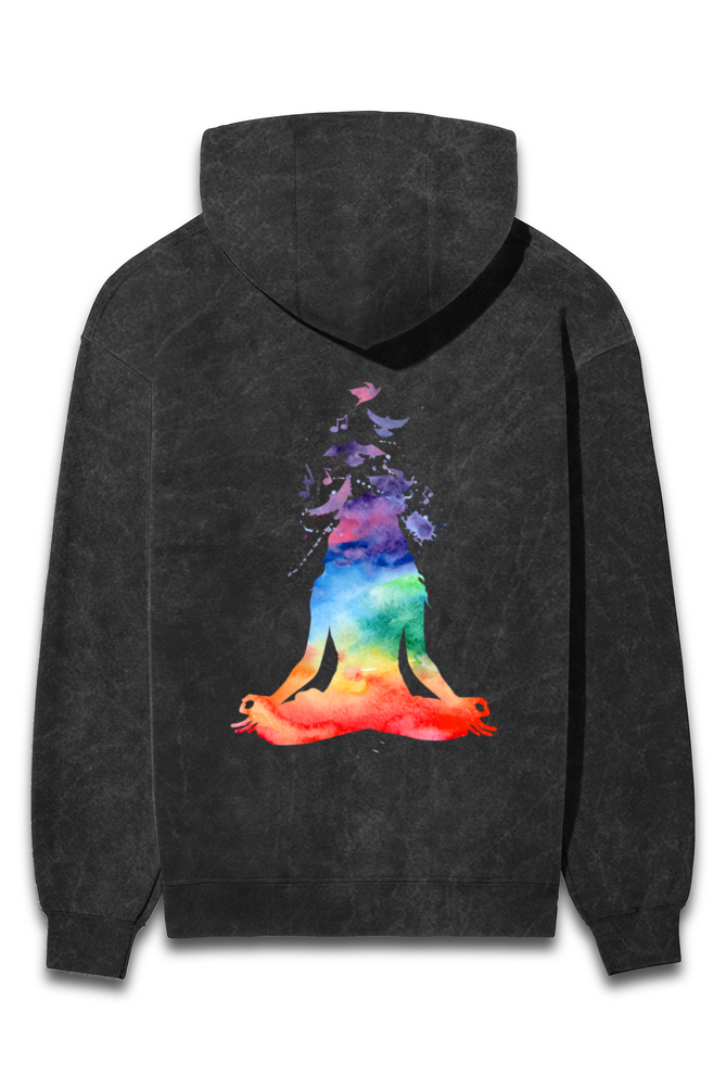 Unisex Acid Wash Hooded Sweatshirts