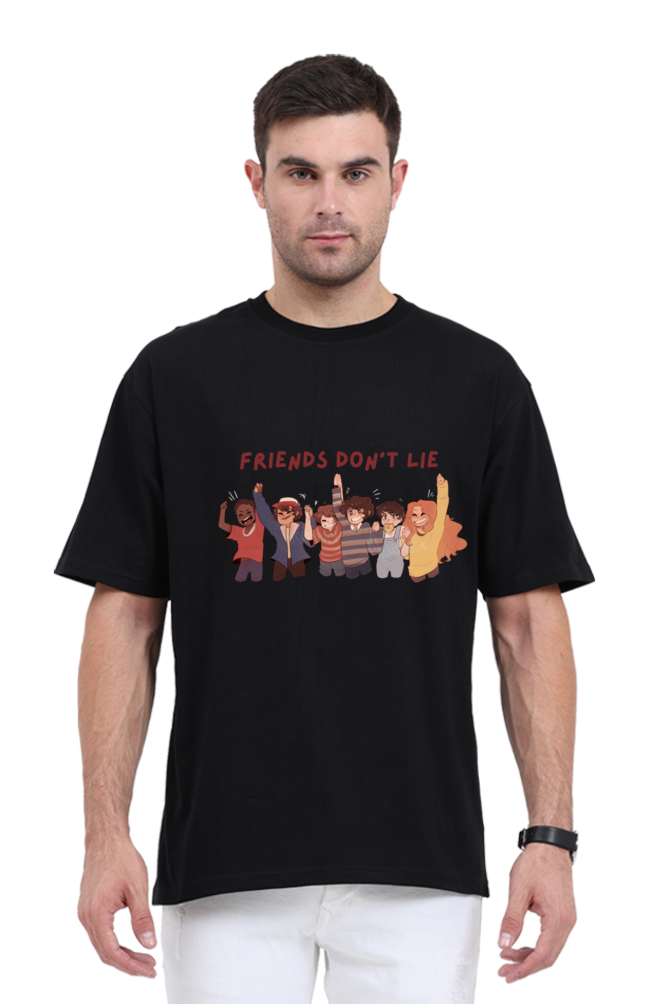Oversized Classic Stranger Things Friends Don't Lie T-shirt