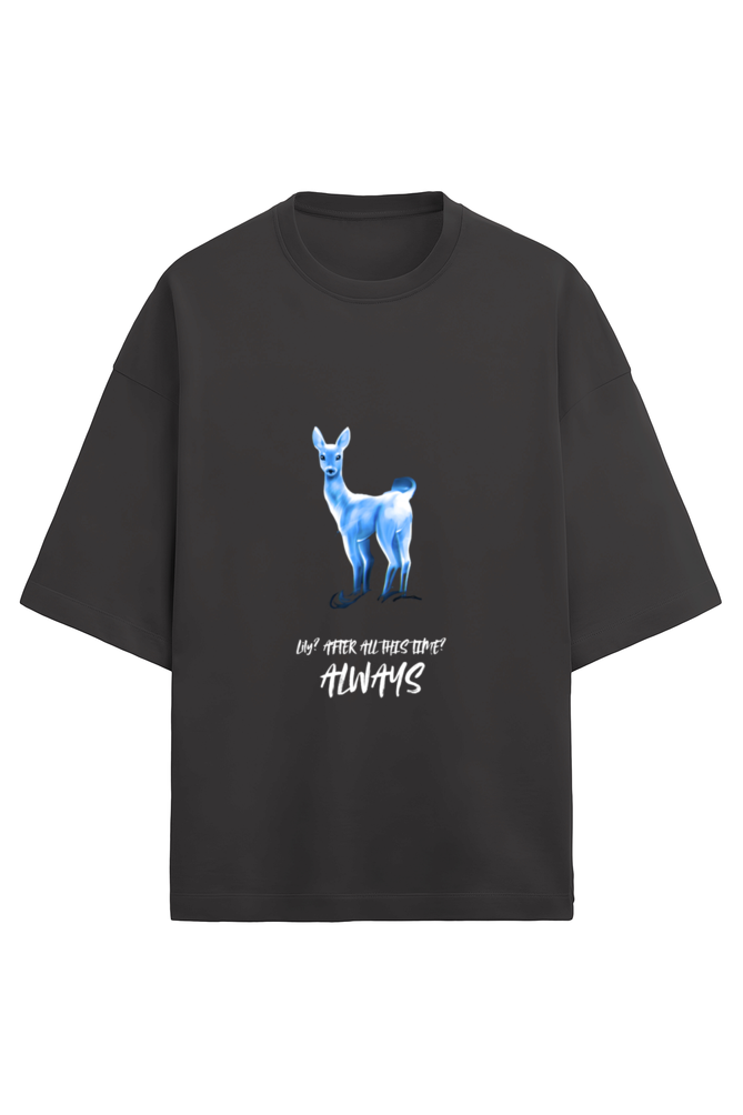Premium Terry Oversized Harry Potter Doe Patronus Unisex T-Shirt
