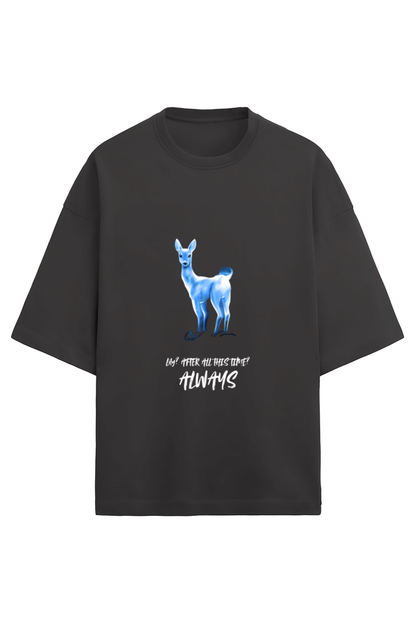 Premium Terry Oversized Harry Potter Doe Patronus Unisex T-Shirt