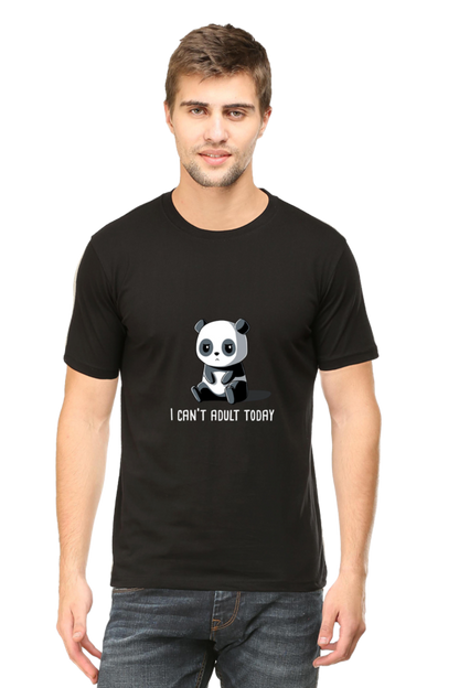 Regular Fit Classic Lazy Panda I Can't Adult Today Unisex T-shirt