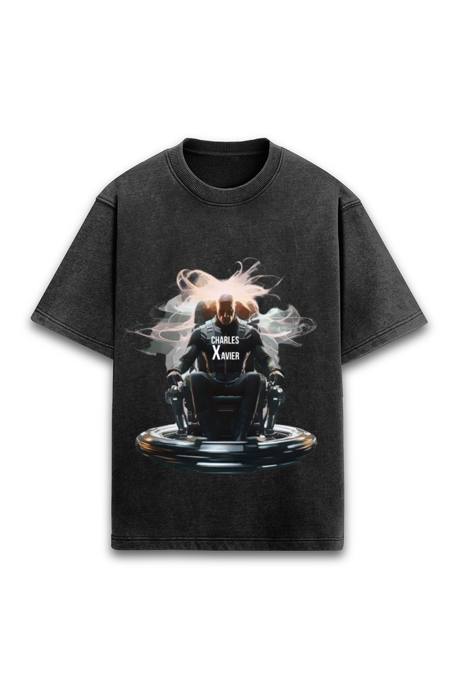 Premium Acid Wash Oversized Charles Xavier Unisex T-Shirt