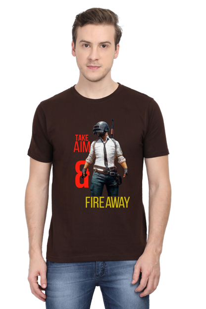 Regular Fit Classic PUBG Take Aim and Fire Away T-Shirt