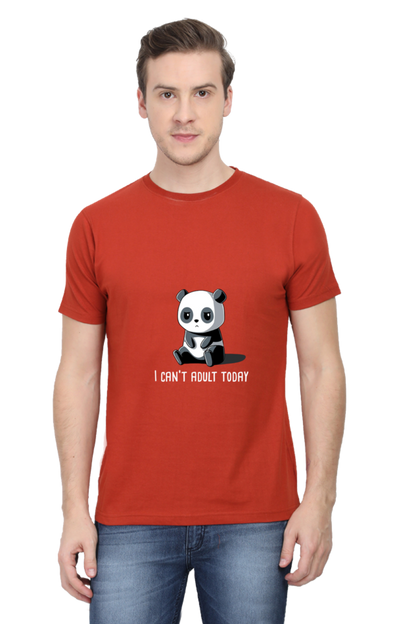 Regular Fit Classic Lazy Panda I Can't Adult Today Unisex T-shirt