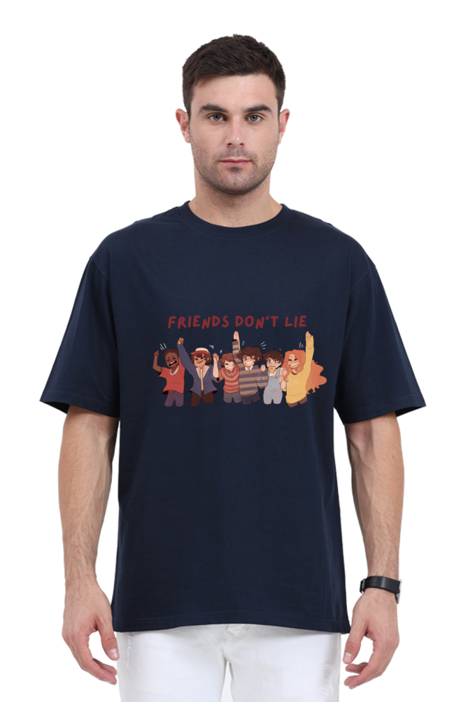 Oversized Classic Stranger Things Friends Don't Lie T-shirt