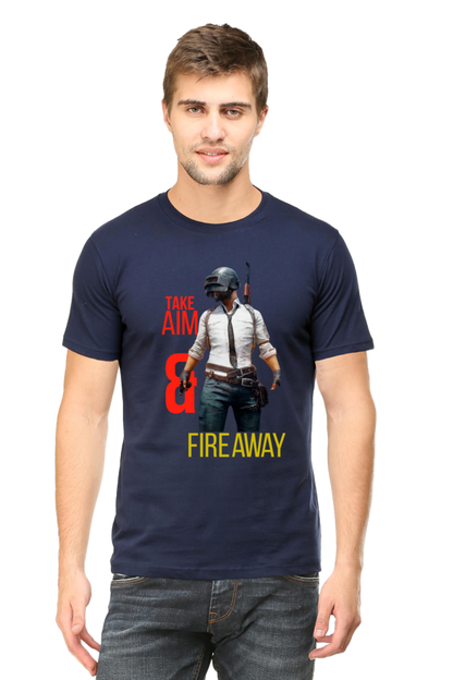 Regular Fit Classic PUBG Take Aim and Fire Away T-Shirt
