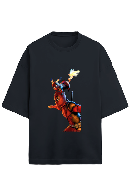 Premium Terry Oversized Deadpool Pikachu Unisex T-shirt