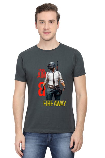 Regular Fit Classic PUBG Take Aim and Fire Away T-Shirt
