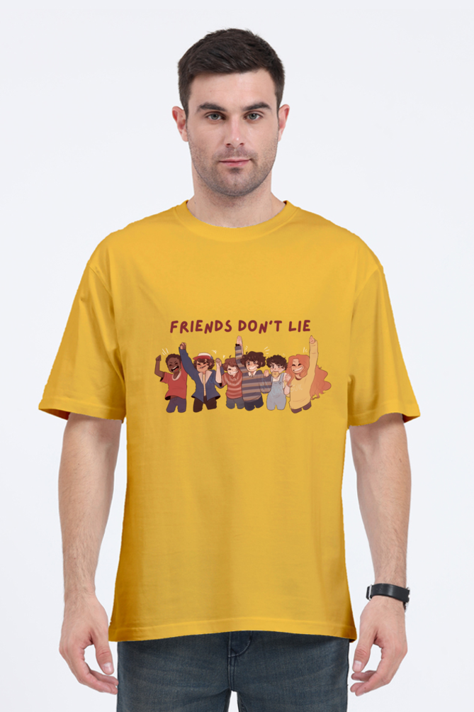 Oversized Classic Stranger Things Friends Don't Lie T-shirt