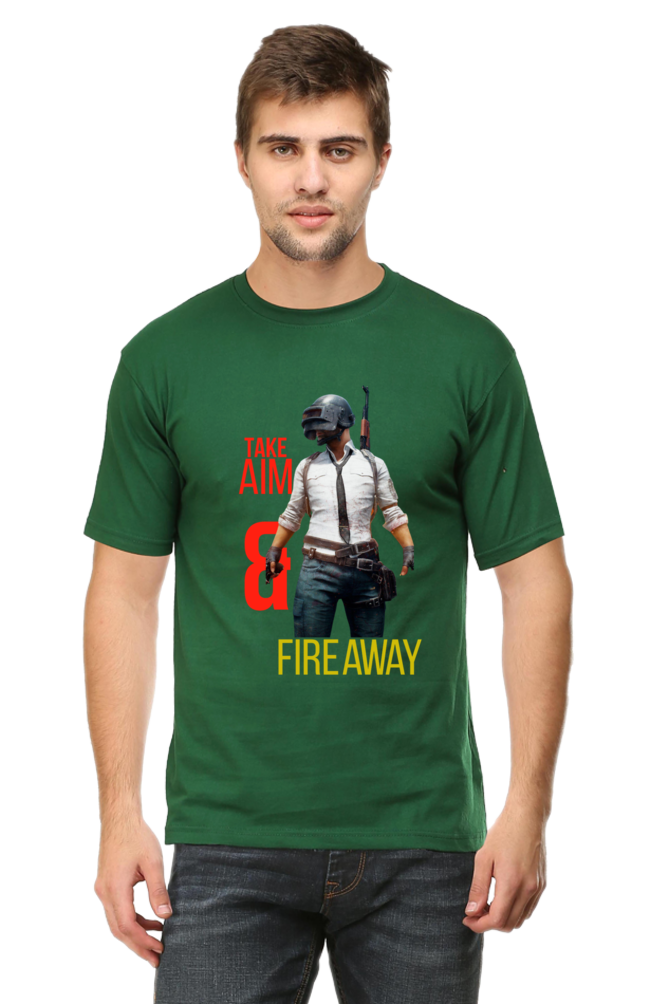 Regular Fit Classic PUBG Take Aim and Fire Away T-Shirt
