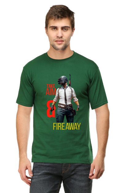 Regular Fit Classic PUBG Take Aim and Fire Away T-Shirt