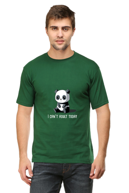 Regular Fit Classic Lazy Panda I Can't Adult Today Unisex T-shirt