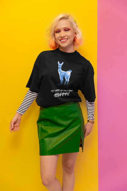Premium Terry Oversized Harry Potter Doe Patronus Unisex T-Shirt